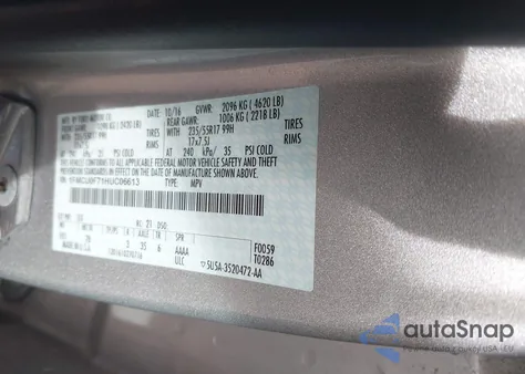 2017 Ford Escape S z USA, uszkodzony, nr VIN 1FMCU0F71HUC06613